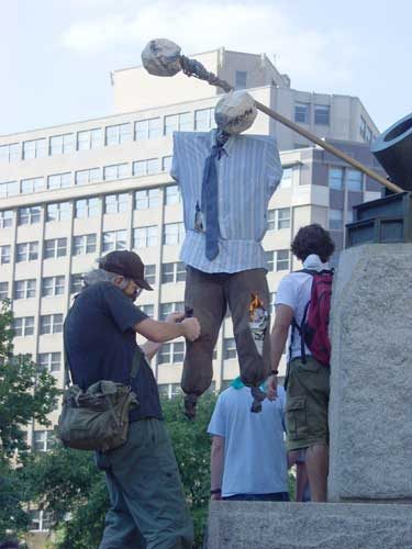Burning IMF Effigy...
