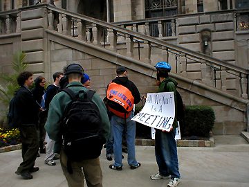 protesting...