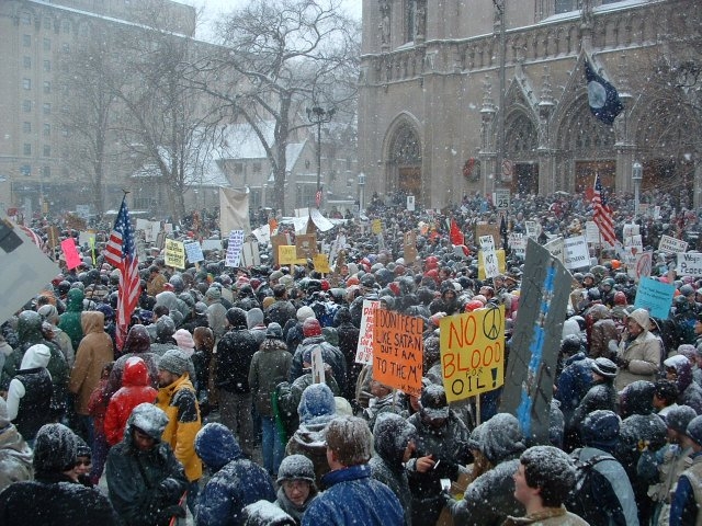Many gather at the e...