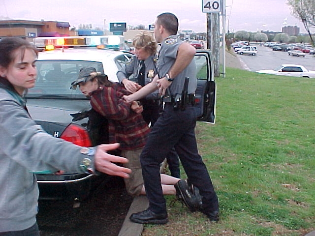 protester taken capt...