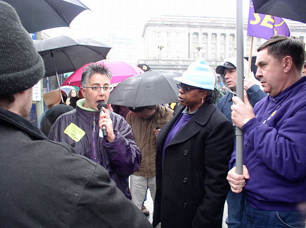 SEIU chants...