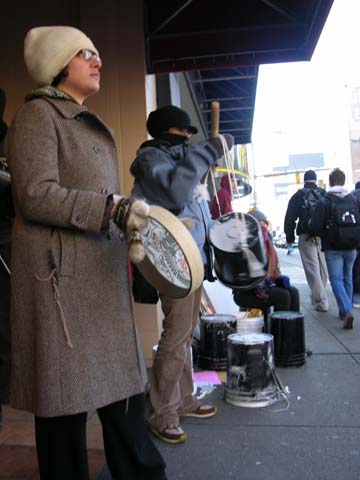 drumming...