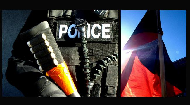 cop and flag...