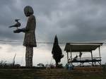 wicker statue...