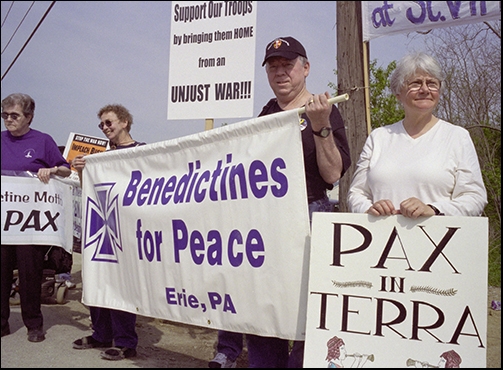 Protest against Bush...