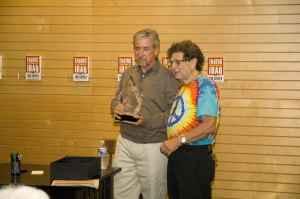 Tom Hayden receives ...