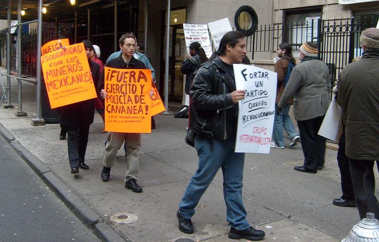 Protesters at the Me...