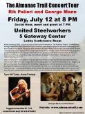"Almanac Trail" Concert Tour Kicks off in Pittsburgh July 12 with Anne Feeney!
